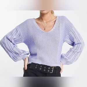 Free People When It Rains vneck sweater